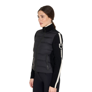 Chaqueta Equestro para mujer de nailon y punto con cremallera Chaqueta Equestro para mujer de nailon y punto con cremallera
