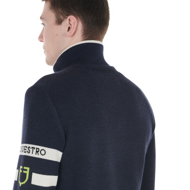 Chaqueta Equestro para hombre de nailon y punto con cremallera Chaqueta Equestro para hombre de nailon y punto con cremallera