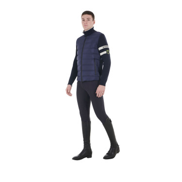Chaqueta Equestro para hombre de nailon y punto con cremallera Chaqueta Equestro para hombre de nailon y punto con cremallera
