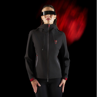Chaqueta impermeable para mujer Equestro Ridertechnology con cremallera