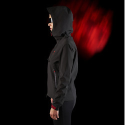 Chaqueta impermeable para mujer Equestro Ridertechnology con cremallera Negro