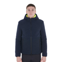 Chaqueta impermeable para hombre con inserciones de tejido Teddy Equestro Americana marina