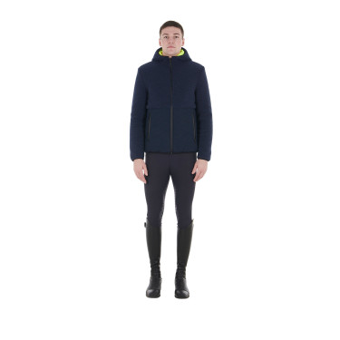 Chaqueta impermeable para hombre con inserciones de tejido Teddy Equestro Chaqueta impermeable para hombre con inserciones de tejido Teddy Equestro