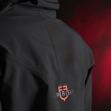 Chaqueta larga impermeable mujer Equestro Ridertechnology Negro