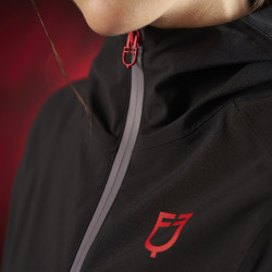 Chaqueta larga impermeable mujer Equestro Ridertechnology Negro