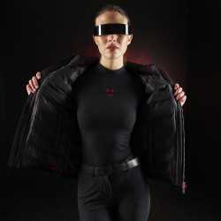 Chaqueta larga impermeable mujer Equestro Ridertechnology Negro