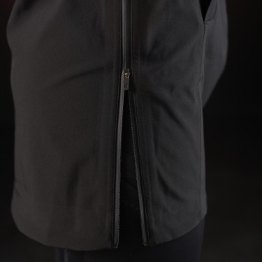 Chaqueta larga impermeable mujer Equestro Ridertechnology Negro