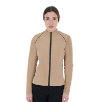 Chaqueta softshell para mujer de tejido técnico acolchado Equestro Incienso Beige