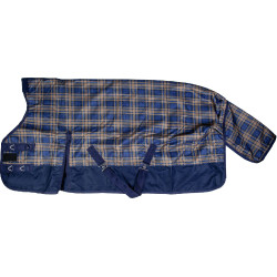 Manta highneck HKM Milwaukee check1200D 100g Marino / verde / cuadros Azul marino