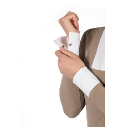 Polo de concurso Virginia de manga larga para mujer HKM Gris pardo Marrón