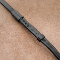 Riendas de goma Fine con tope Horze Negro