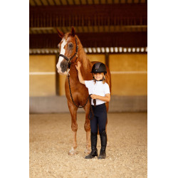 Mallas de Equitación con Asiento Completo de Siliconapara Niños Madison Horze Azul marino oscuro