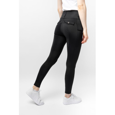 Legging térmico híbrido Horze Anya full grip Negro caviar