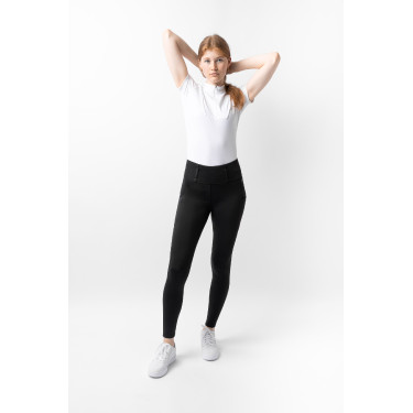 Legging térmico híbrido Horze Anya full grip Negro caviar