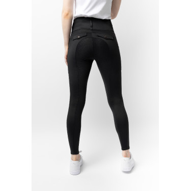 Legging térmico híbrido Horze Anya full grip Negro caviar