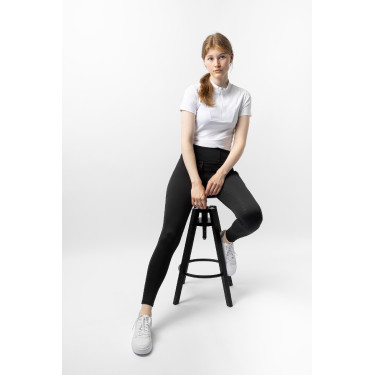 Legging térmico híbrido Horze Anya full grip Negro caviar