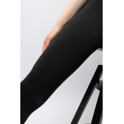 Legging térmico híbrido Horze Anya full grip Negro caviar