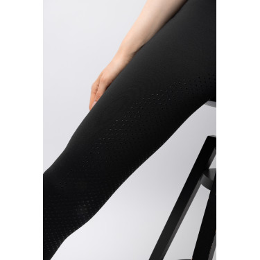 Legging térmico híbrido Horze Anya full grip Negro caviar