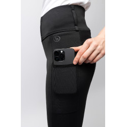 Legging térmico híbrido Horze Anya full grip Negro caviar