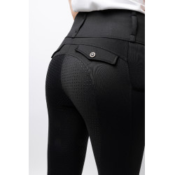 Legging térmico híbrido Horze Anya full grip Negro caviar