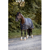 Cobertura impermeable doble polar Poni Pegasus Horze Negro caviar