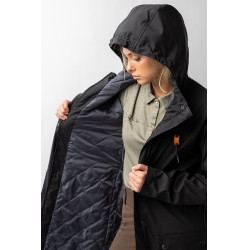 Impermeable Elise con forro acolchado Horze Negro caviar Impermeable Elise con forro acolchado Horze Negro caviar