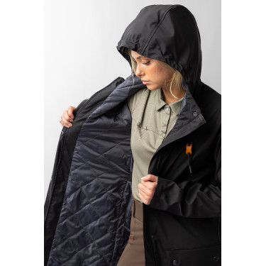 Impermeable Elise con forro acolchado Horze Negro caviar Impermeable Elise con forro acolchado Horze Negro caviar