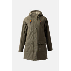 Impermeable Elise con forro acolchado Horze Verde oliva