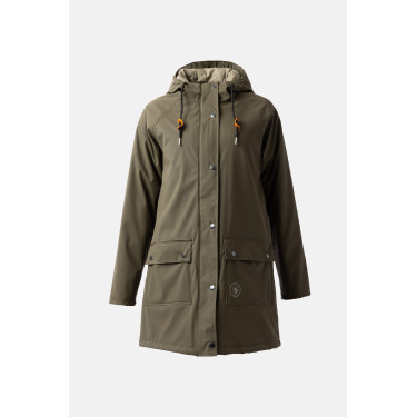 Impermeable Elise con forro acolchado Horze Verde oliva