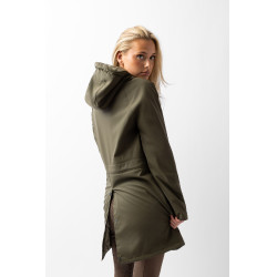 Impermeable Elise con forro acolchado Horze Verde oliva