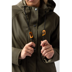 Impermeable Elise con forro acolchado Horze Verde oliva