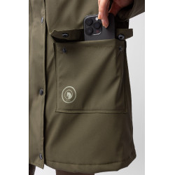 Impermeable Elise con forro acolchado Horze Verde oliva
