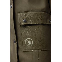 Impermeable Elise con forro acolchado Horze Verde oliva