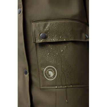 Impermeable Elise con forro acolchado Horze Verde oliva