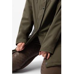 Impermeable Elise con forro acolchado Horze Verde oliva