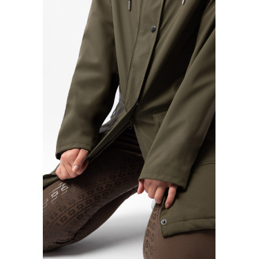 Impermeable Elise con forro acolchado Horze Verde oliva