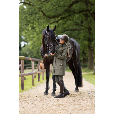 Impermeable Elise con forro acolchado Horze Verde oliva