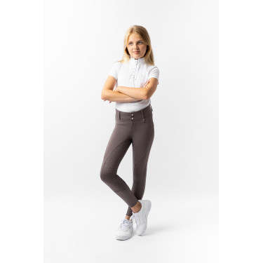Pantalón de equitación térmico full grip Horze Rhea infantil con bolsillos traseros Halcón pardo Marrón Pantalón de equitación térmico full grip Horze Rhea infantil con bolsillos traseros Halcón pardo Marrón