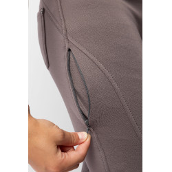 Pantalón de equitación térmico full grip Horze Rhea infantil con bolsillos traseros Halcón pardo Marr&amp;amp;amp;oacute;n