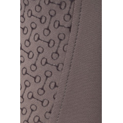 Pantalón de equitación térmico full grip Horze Rhea infantil con bolsillos traseros Halcón pardo Marr&amp;amp;amp;oacute;n