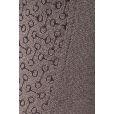 Pantalón de equitación térmico full grip Horze Rhea infantil con bolsillos traseros Halcón pardo Marr&amp;amp;amp;oacute;n