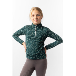 Camiseta de entrenamiento Pegasus infantil Horze Verde agua oscuro Camiseta de entrenamiento Pegasus infantil Horze Verde agua oscuro