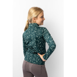 Camiseta de entrenamiento Pegasus infantil Horze Verde agua oscuro Camiseta de entrenamiento Pegasus infantil Horze Verde agua oscuro