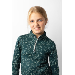 Camiseta de entrenamiento Pegasus infantil Horze Verde agua oscuro Camiseta de entrenamiento Pegasus infantil Horze Verde agua oscuro