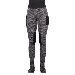 Legging de equitación Imperial Riding Diamond Bubble Kneegrip Negro Legging de equitación Imperial Riding Diamond Bubble Kneegrip Negro