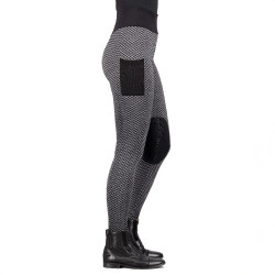 Legging de equitación Imperial Riding Diamond Bubble Kneegrip Negro Legging de equitación Imperial Riding Diamond Bubble Kneegrip Negro