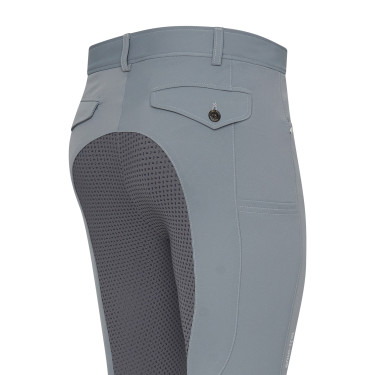 Pantalón de montar hombre Euro-Star Camillo FullGrip Titanio Gris