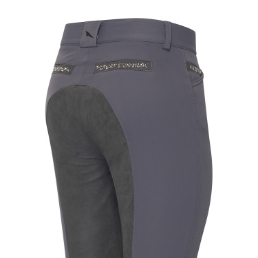 Euro-Star Arista Fashion Diamond Full Breeches Castaño oscuro Gris