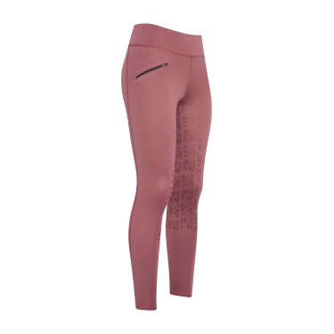 Euro-Star Dietse Winter FullGrip Leggings de equitación para niños Mejillas rojas Rojo