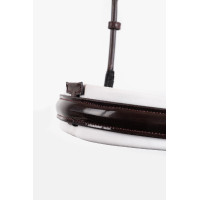 Muserola combinada Montar Deluxe contorno contrastado cuero ECO Castaño Marrón Muserola combinada Montar Deluxe contorno contrastado cuero ECO Castaño Marrón